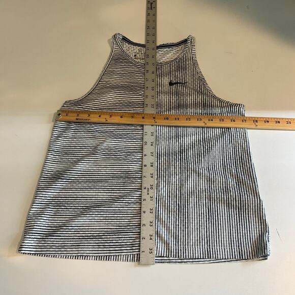 Nike Tank Top Womens M Medium White Black Dri Fit Court Printed Running Athletic - Picture 7 of 12